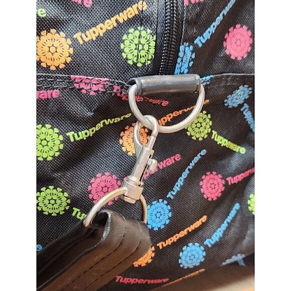 VTG Tupperware Extra Large Tote Kit Bag Colorful Logo Carry On Travel Bag - Picture 4 of 10